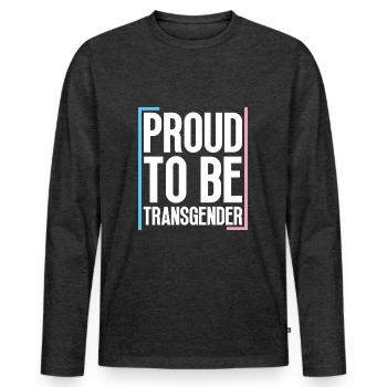 Trans Transgender Transsexual Pride - Men's Premium Organic Long Sleeve Shirt - heather anthracite - Front - Nico (187cm)