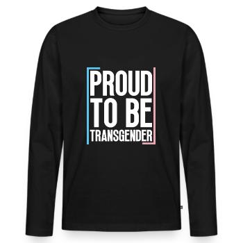Trans Transgender Transsexual Pride - Men's Premium Organic Long Sleeve Shirt - black - Front - Nico (187cm)