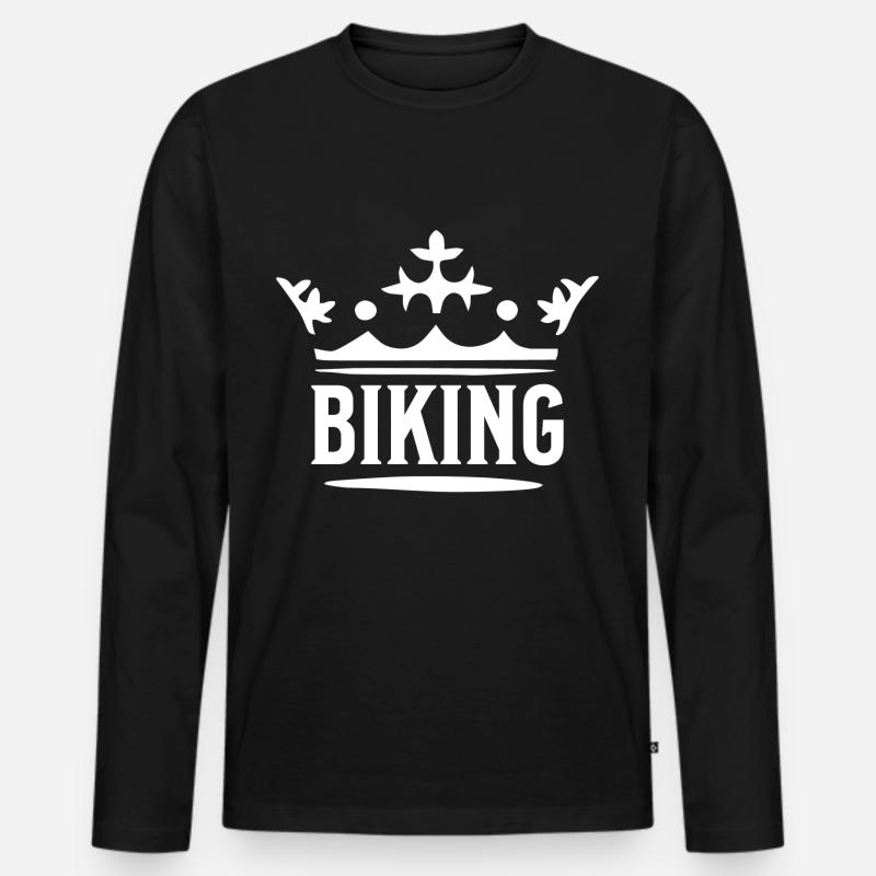 Biking - Männer Premium Bio Langarmshirt - Schwarz