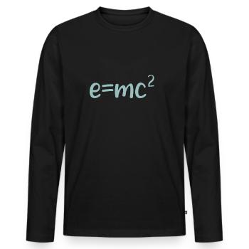 e mc - T-shirt manches longues Premium bio Homme - noir - Devant - Nico (187cm)