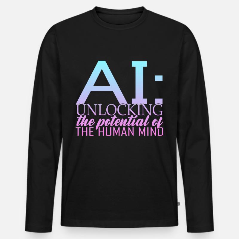 Künstliche Intelligenz Deep Learning - Männer Premium Bio Langarmshirt - Schwarz