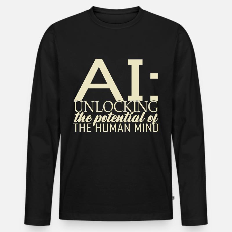 Artificial Intelligence Deep Learning - Men's Premium Organic Long Sleeve Shirt - black