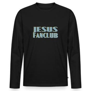 Fan Club de Jésus - T-shirt manches longues Premium bio Homme - noir - Devant - Nico (187cm)