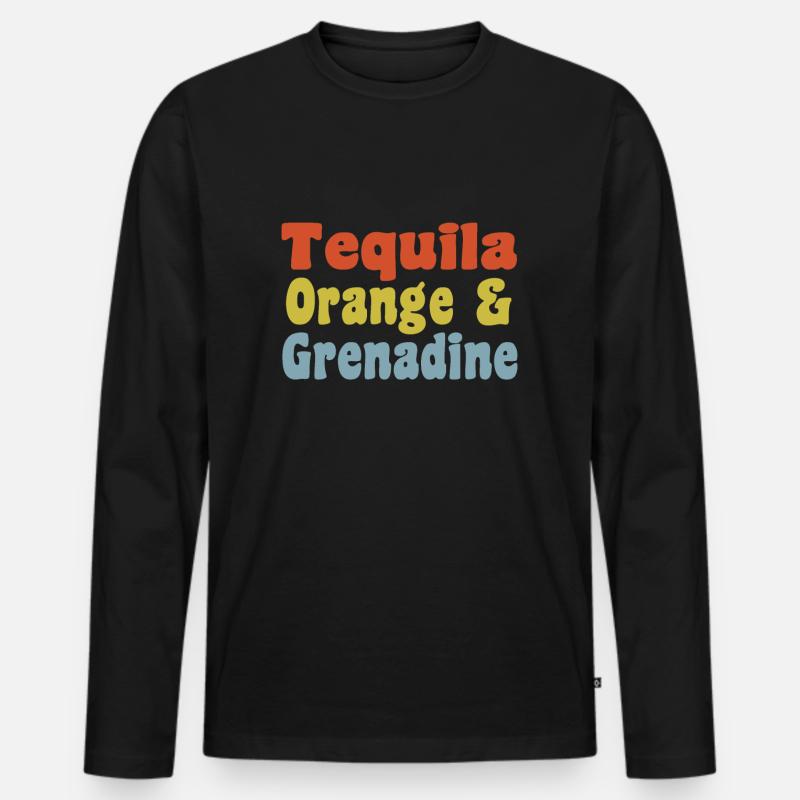 Tequila - Männer Premium Bio Langarmshirt - Schwarz