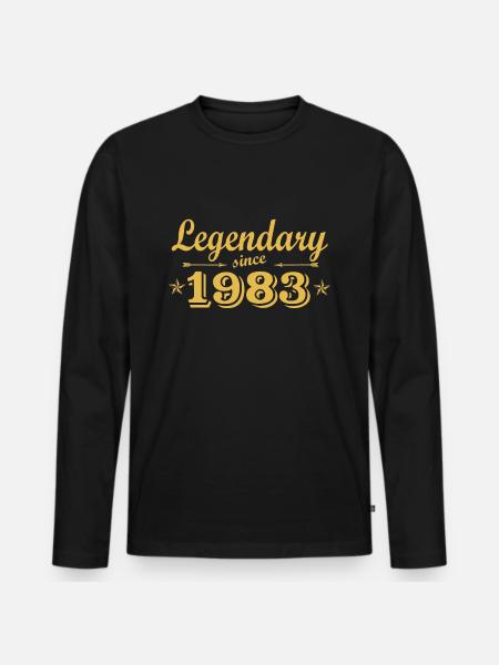 Anniversaire 1983 - T-shirt manches longues Premium bio Homme - noir