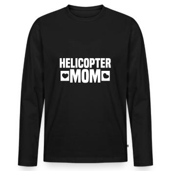 Helicopter Mom - Männer Premium Bio Langarmshirt - Schwarz - Vorne - Nico (187cm)