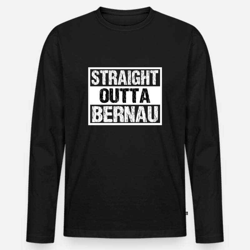 Bernau Barnim - Männer Premium Bio Langarmshirt - Schwarz