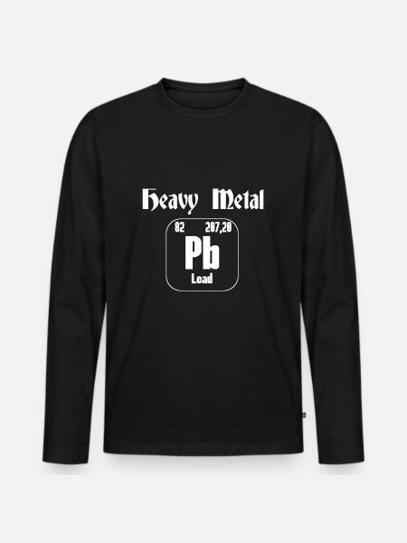 Heavy Metal Blei - Männer Premium Bio Langarmshirt - Schwarz