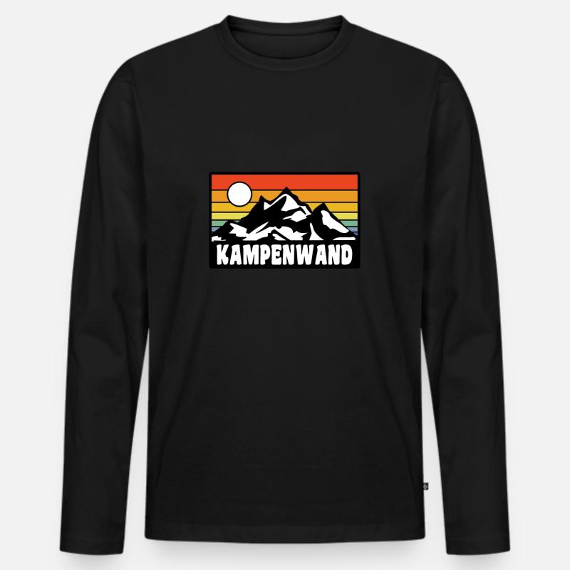 Kampenwand - Männer Premium Bio Langarmshirt - Schwarz