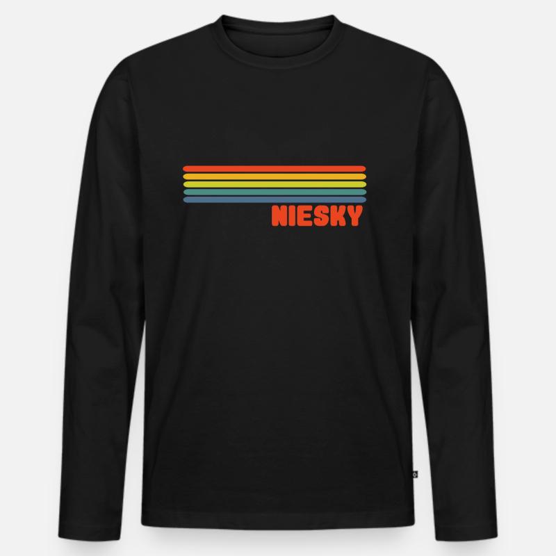niesky - Männer Premium Bio Langarmshirt - Schwarz
