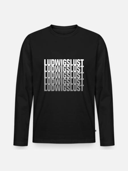 Ludwigslust - Männer Premium Bio Langarmshirt - Schwarz