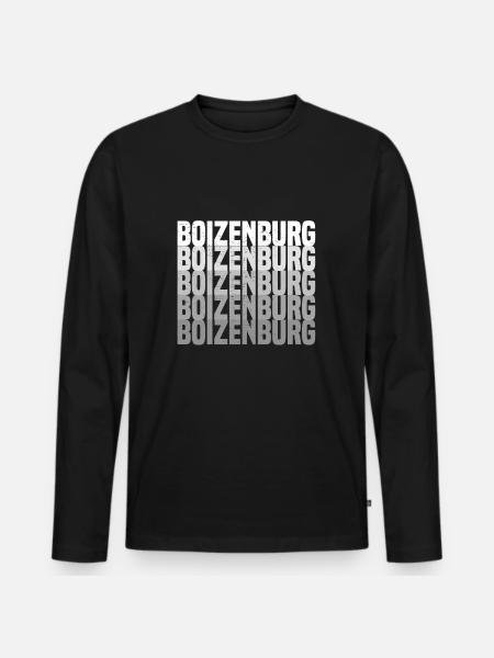 Boizenburg - Männer Premium Bio Langarmshirt - Schwarz