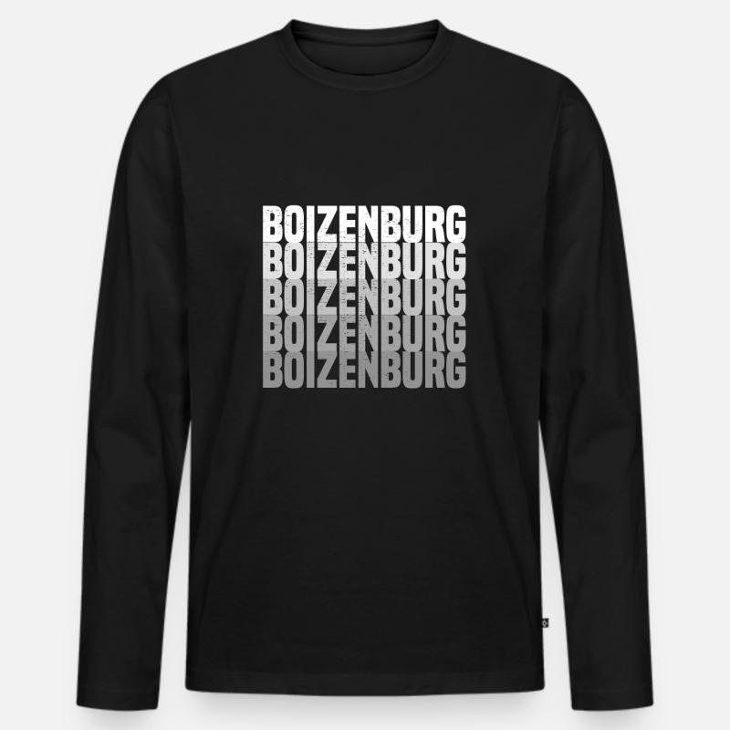 Boizenburg - Männer Premium Bio Langarmshirt - Schwarz