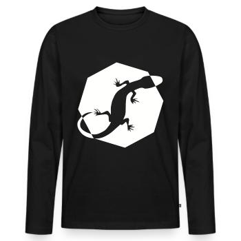 reptile - T-shirt manches longues Premium bio Homme - noir - Devant - Nico (187cm)