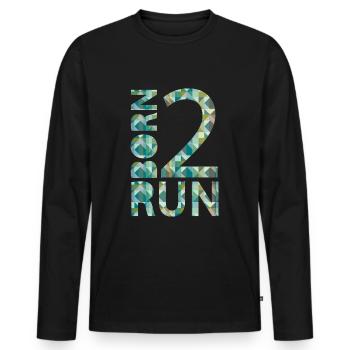 Né 2 Run Runner Runner Cadeau - T-shirt manches longues Premium bio Homme - noir - Devant - Nico (187cm)