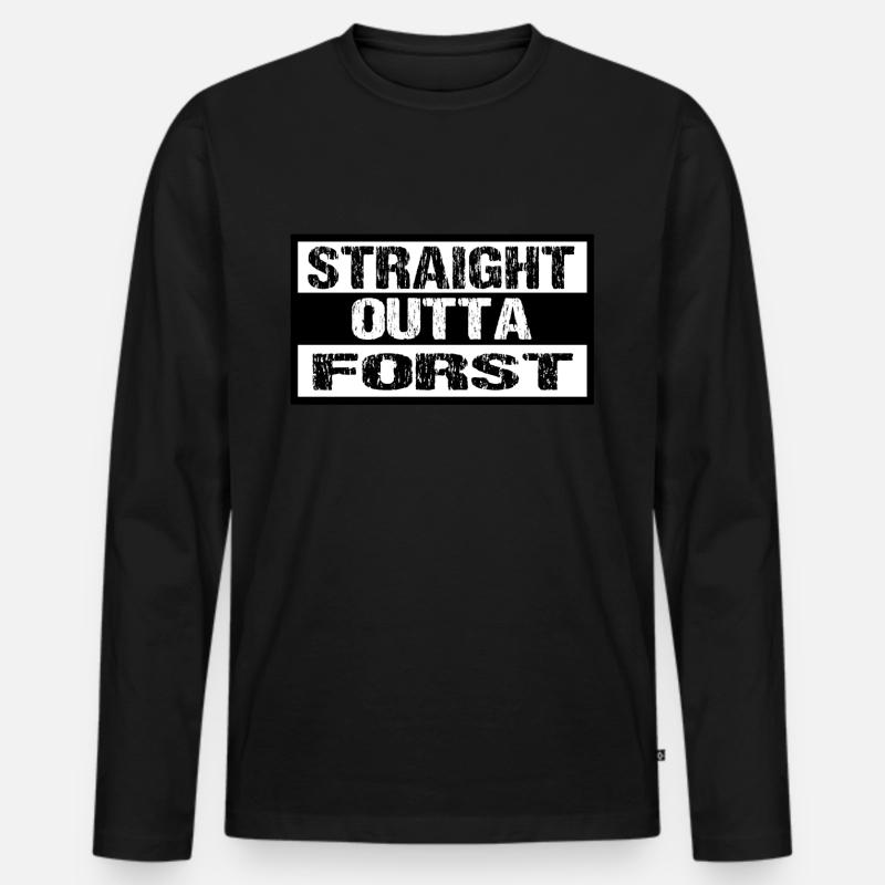 Forst - Männer Premium Bio Langarmshirt - Schwarz