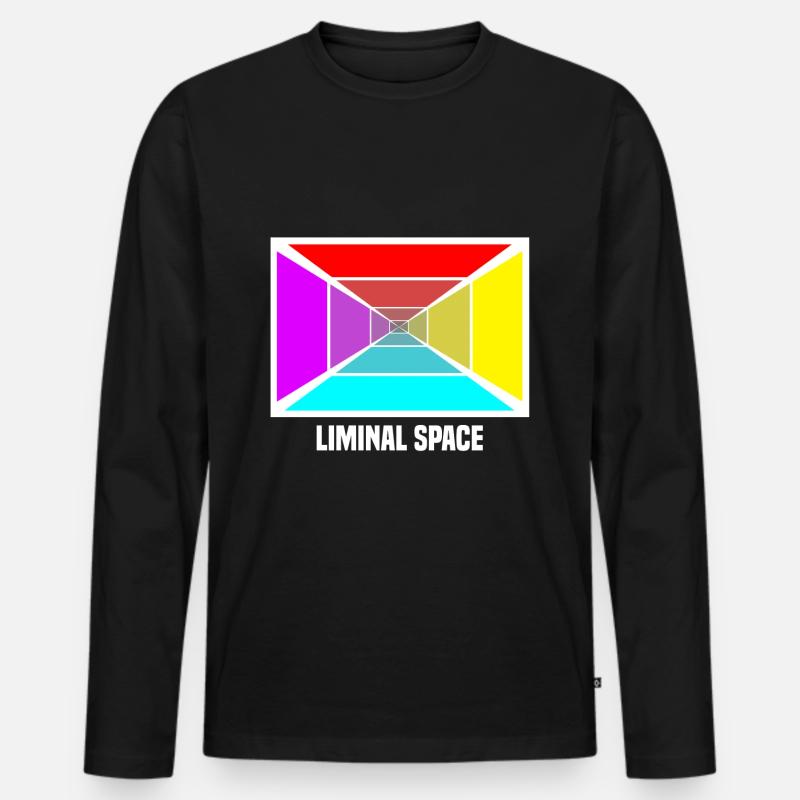 Liminal Spaces - Männer Premium Bio Langarmshirt - Schwarz