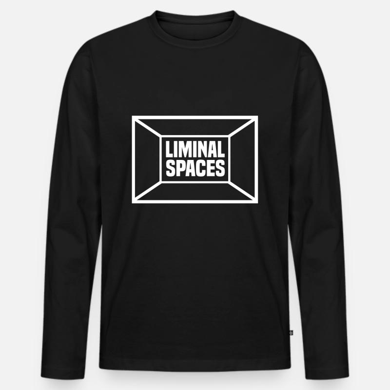 Liminal Spaces - Männer Premium Bio Langarmshirt - Schwarz