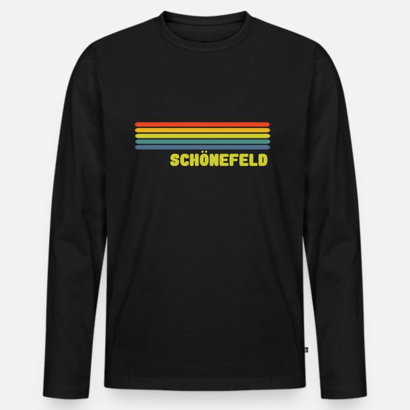 Schönefeld Regenbogen - Männer Premium Bio Langarmshirt - Schwarz