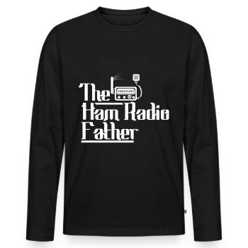 Ham Radio Operator Dad Father Papa Sprüche - Männer Premium Bio Langarmshirt - Schwarz - Vorne - Nico (187cm)