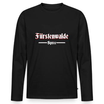Fürstenwalde Spree - Männer Premium Bio Langarmshirt - Schwarz - Vorne - Nico (187cm)