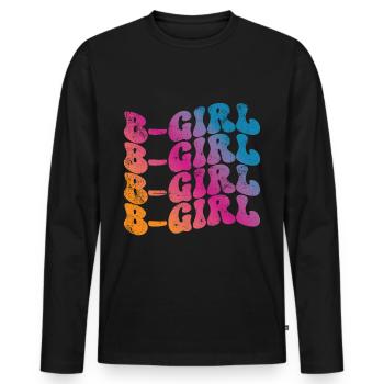 B-Girl Breakdance Girl - Men's Premium Organic Long Sleeve Shirt - black - Front - Nico (187cm)