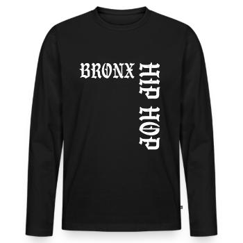 Bronx Hip Hop - Männer Premium Bio Langarmshirt - Schwarz - Vorne - Nico (187cm)