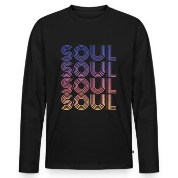 Soul vintage - Männer Premium Bio Langarmshirt - Schwarz - Vorne - Nico (187cm)