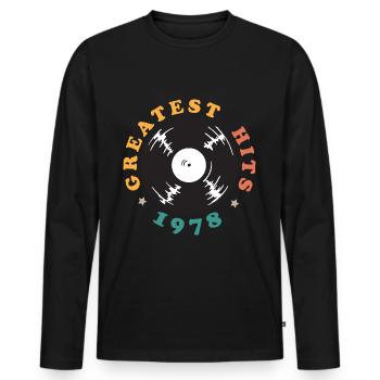 1978 Musik Geschenk - Men's Premium Organic Long Sleeve Shirt - black - Front - Nico (187cm)