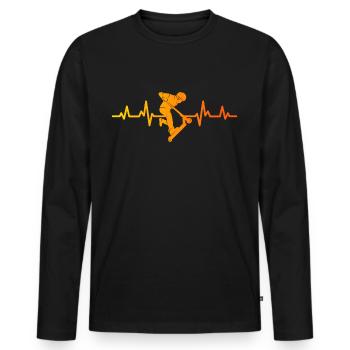 Cascade Scooter Tricks Pulse Line Kick Scooter - T-shirt manches longues Premium bio Homme - noir - Devant - Nico (187cm)