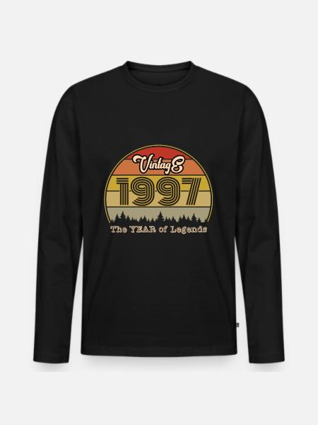 Millésime 1997 - T-shirt manches longues Premium bio Homme - noir