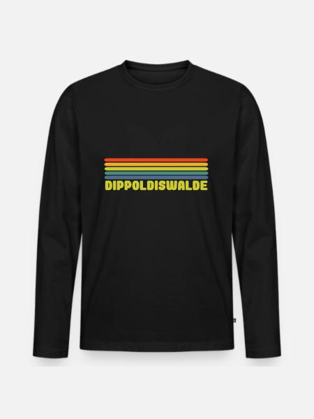 Dippoldiswalde - Männer Premium Bio Langarmshirt - Schwarz