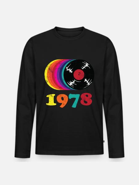 Millésime 1978 - T-shirt manches longues Premium bio Homme - noir
