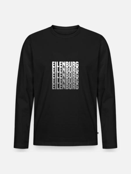 Eilenburg - Männer Premium Bio Langarmshirt - Schwarz