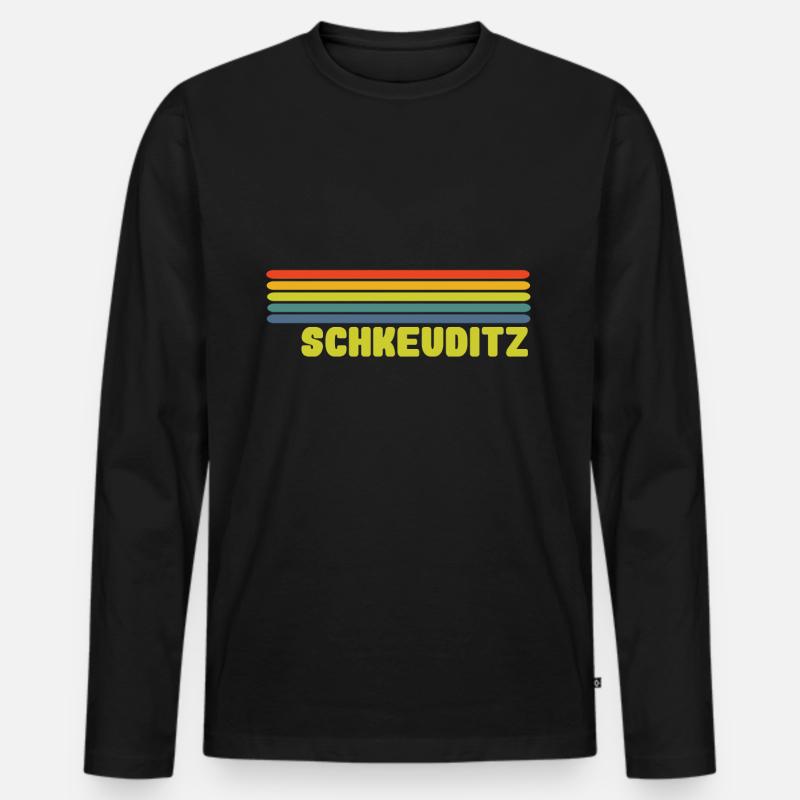 Schkeuditz - Männer Premium Bio Langarmshirt - Schwarz