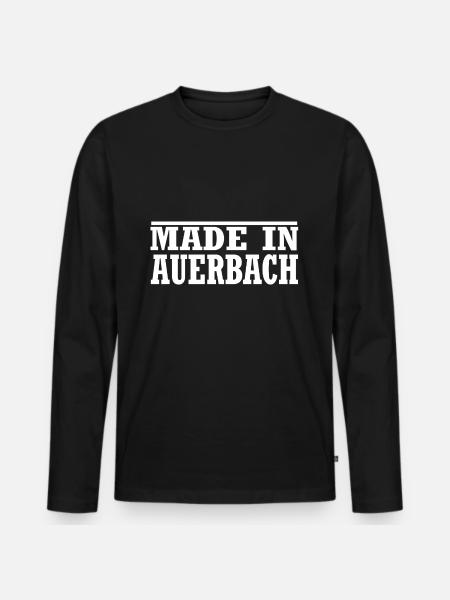 Auerbach - Männer Premium Bio Langarmshirt - Schwarz