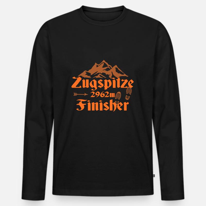 Zugspitze 2023 finisher - Männer Premium Bio Langarmshirt - Schwarz