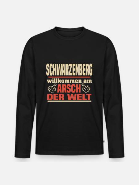 Schwarzenberg - Männer Premium Bio Langarmshirt - Schwarz
