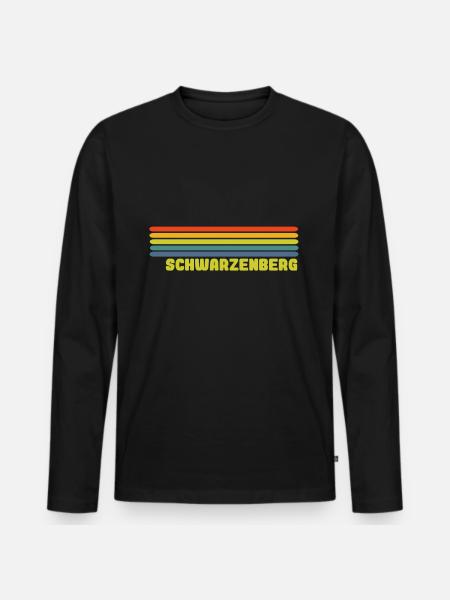 Schwarzenberg - Männer Premium Bio Langarmshirt - Schwarz