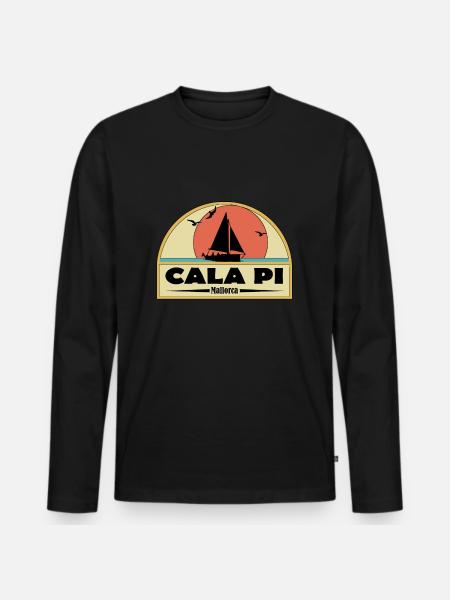Cala Pi - Men's Premium Organic Long Sleeve Shirt - black