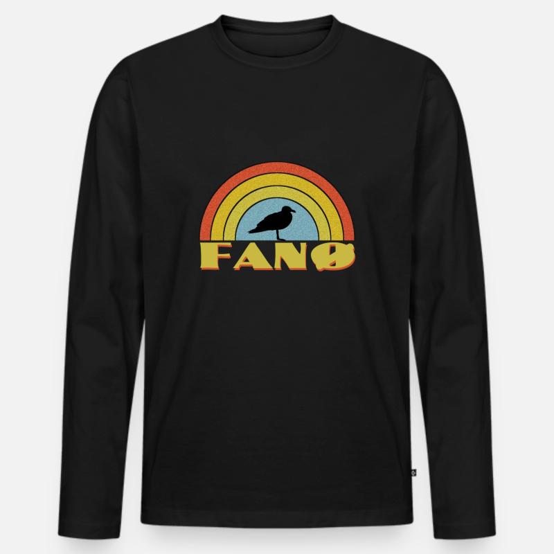 Fano Dänemark - Männer Premium Bio Langarmshirt - Schwarz