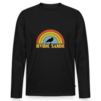 Hvide Sande - Männer Premium Bio Langarmshirt - Schwarz - Vorne - Nico (187cm)