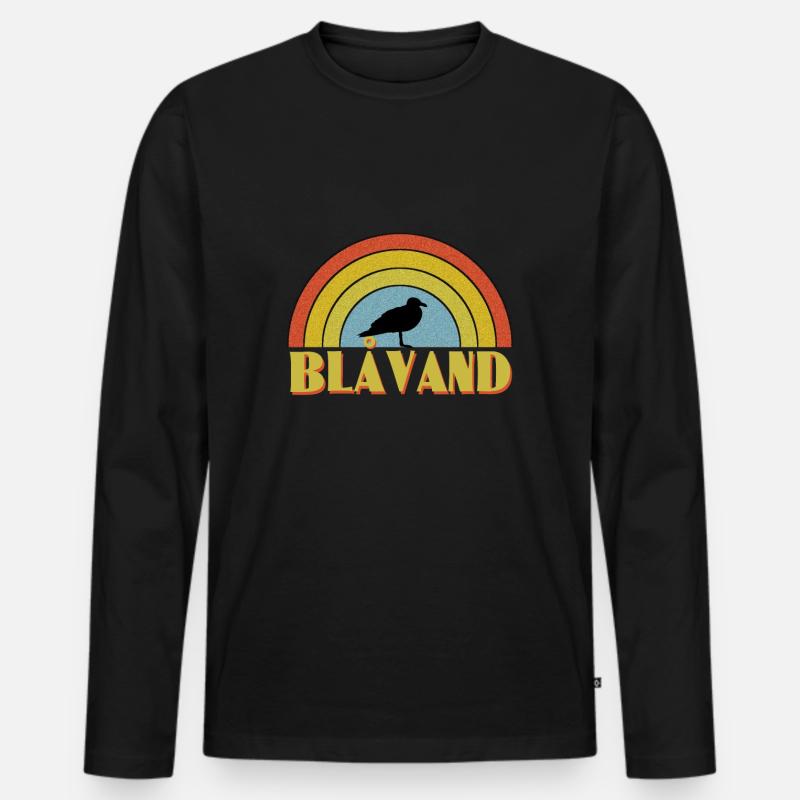 Blavand - Männer Premium Bio Langarmshirt - Schwarz