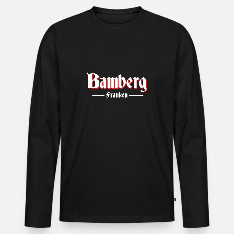 Bamberg - Männer Premium Bio Langarmshirt - Schwarz