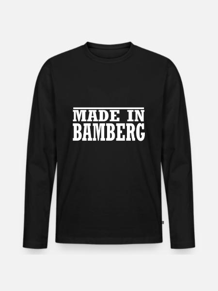 Bamberg - Männer Premium Bio Langarmshirt - Schwarz