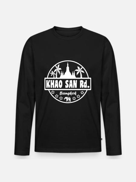 Khao San Thailand - Men's Premium Organic Long Sleeve Shirt - black