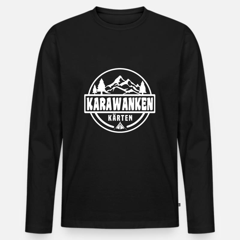 Karawanken - Männer Premium Bio Langarmshirt - Schwarz