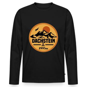 Dachstein - Männer Premium Bio Langarmshirt - Schwarz - Vorne - Nico (187cm)