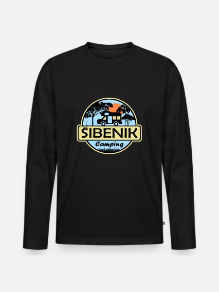 Sibenik Camping - Männer Premium Bio Langarmshirt - Schwarz
