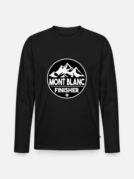 Mont blanc finisher - Men's Premium Organic Long Sleeve Shirt - black